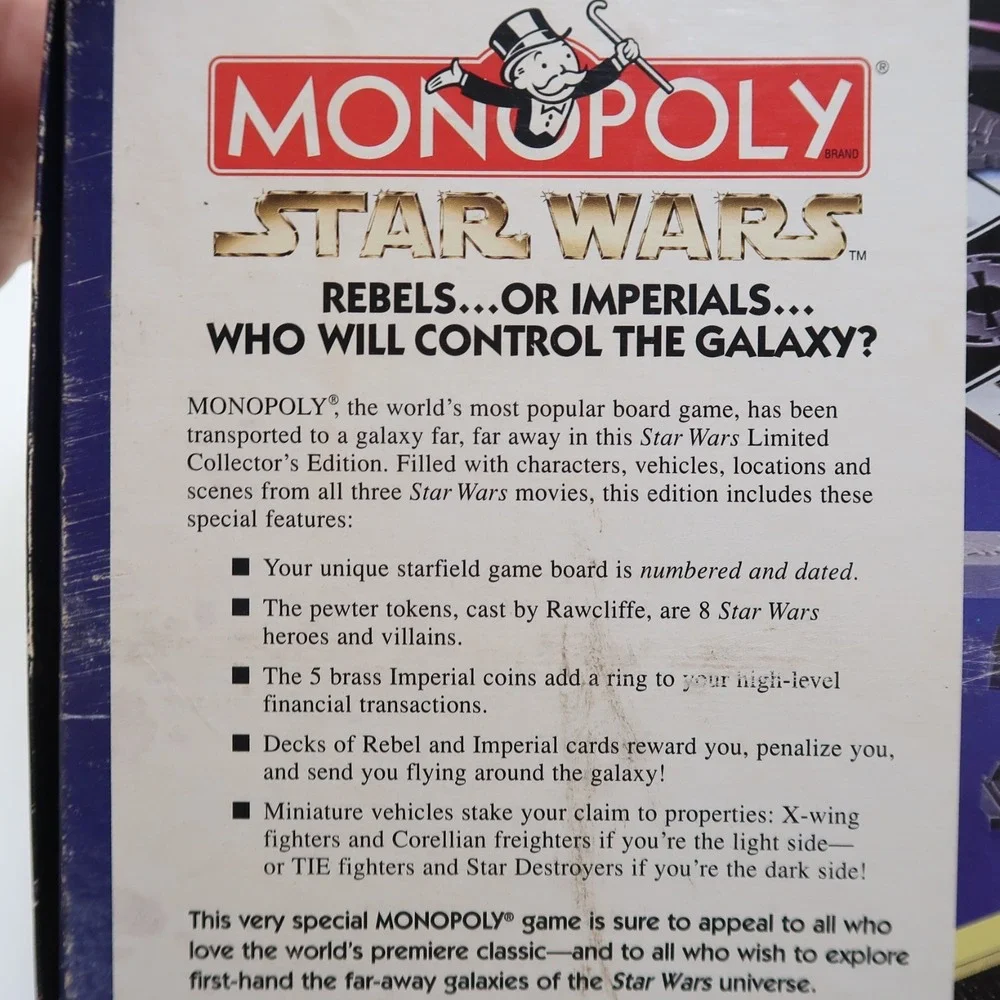 1996 Star Wars Monopoly Limited Collector's Edition